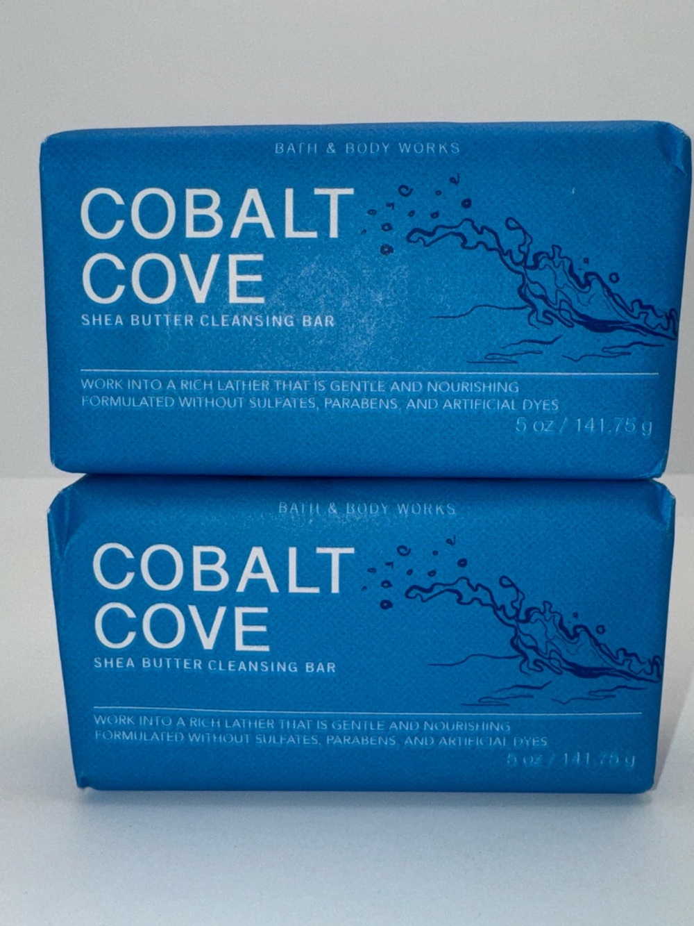 2 Bath & Body Works Cobalt Cove Shea Butter Cleansing Bar Soaps 5oz